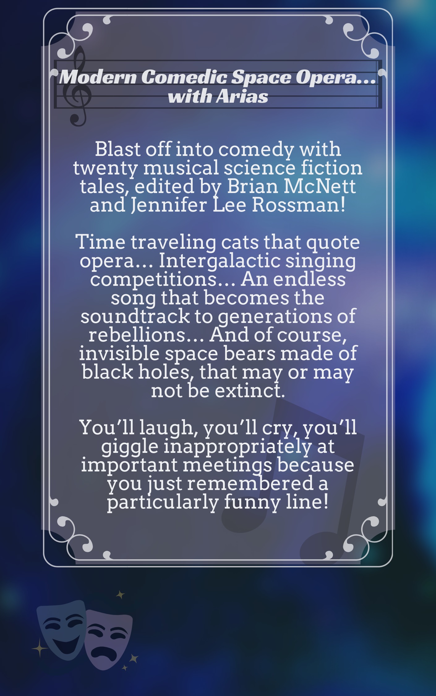 Back of the "Space Opera Libretti" cover