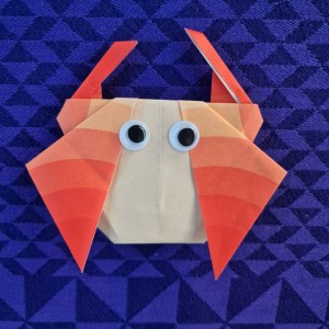 Photo of an origami crab