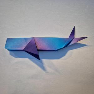 Photo of an origami whale