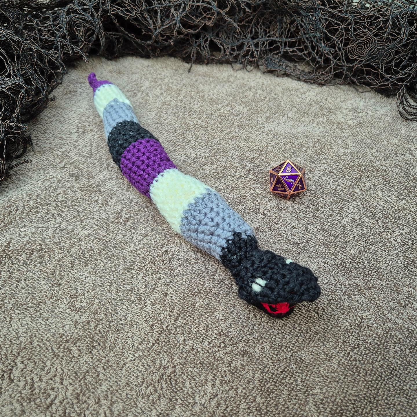 Photo of a crocheted sea snake